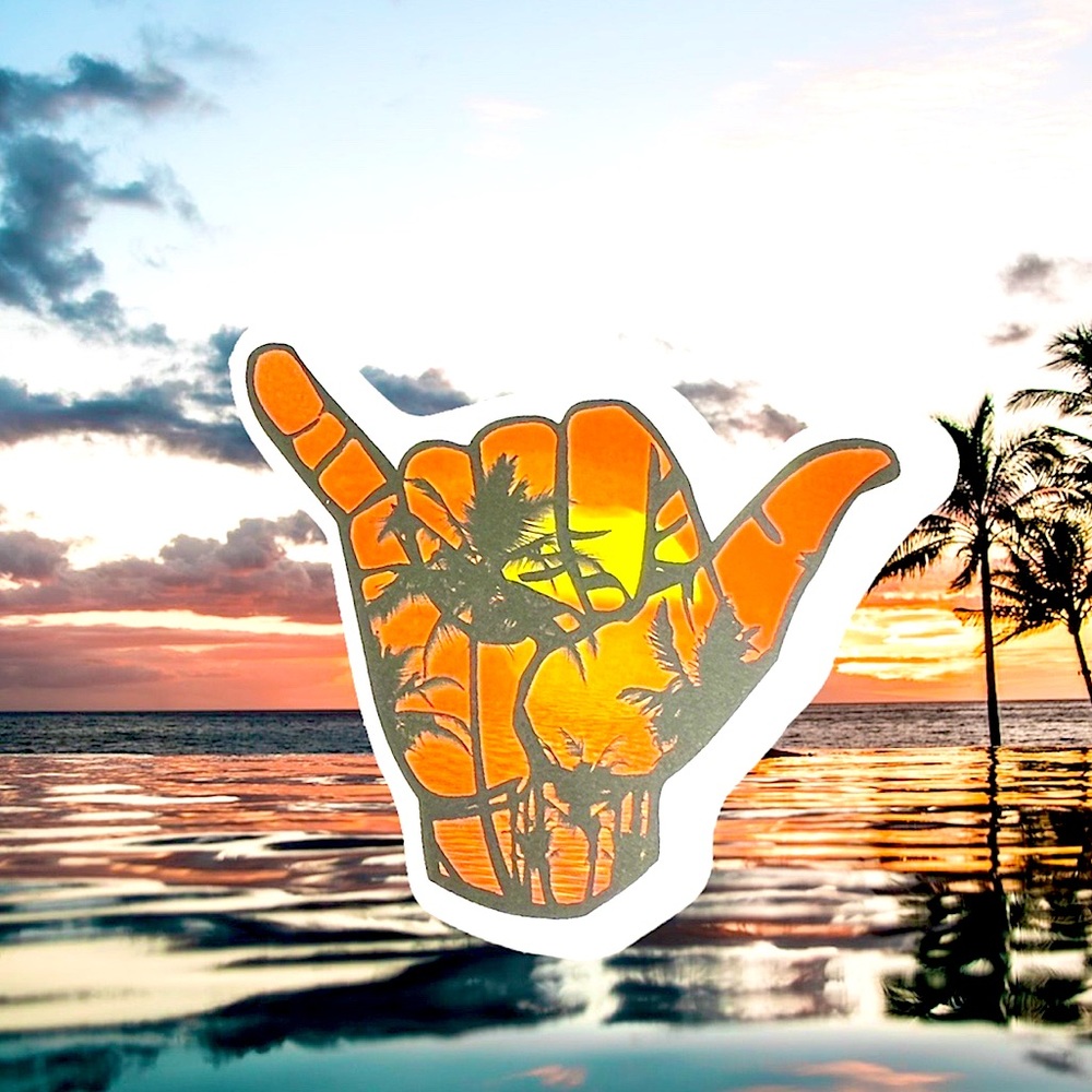 SHAKA Hawaii Aloha State Ohana Shaka Travel 808 Samoan Love Single Sticker